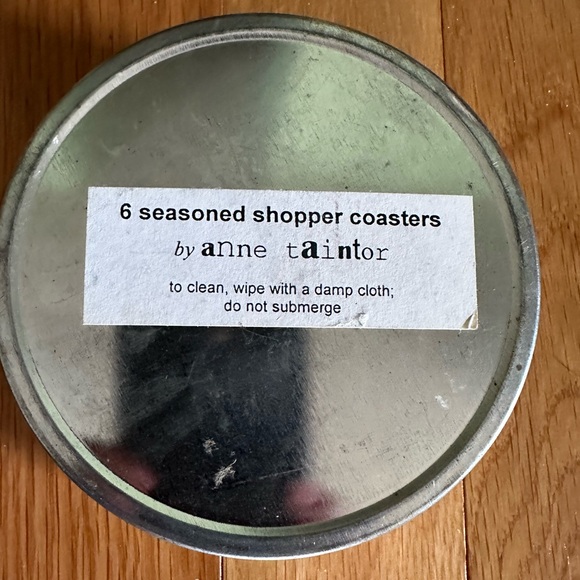 Vintage Anne Taintor retro in tin  6 seasoned shopper coasters w/ cork backing. - Picture 2 of 5